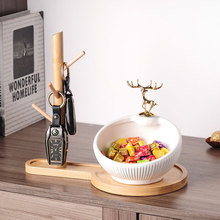 厂家批发创意玄关入户门口钥匙收纳盒摆件客厅简约桌面托盘装饰品