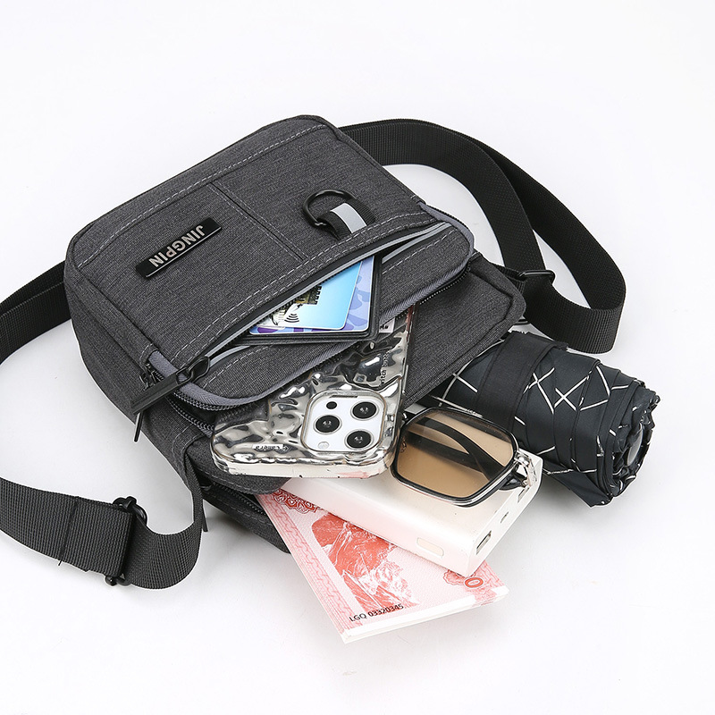 Mochila multibolsillo impermeable Oxford tela de hombro mochila casual multibolsillo unidireccional mochila pequeña