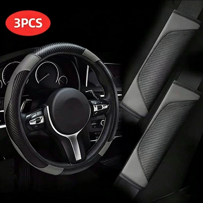 Steering wheel cover – cover wholesale - gray-three-piece-suit-38cm