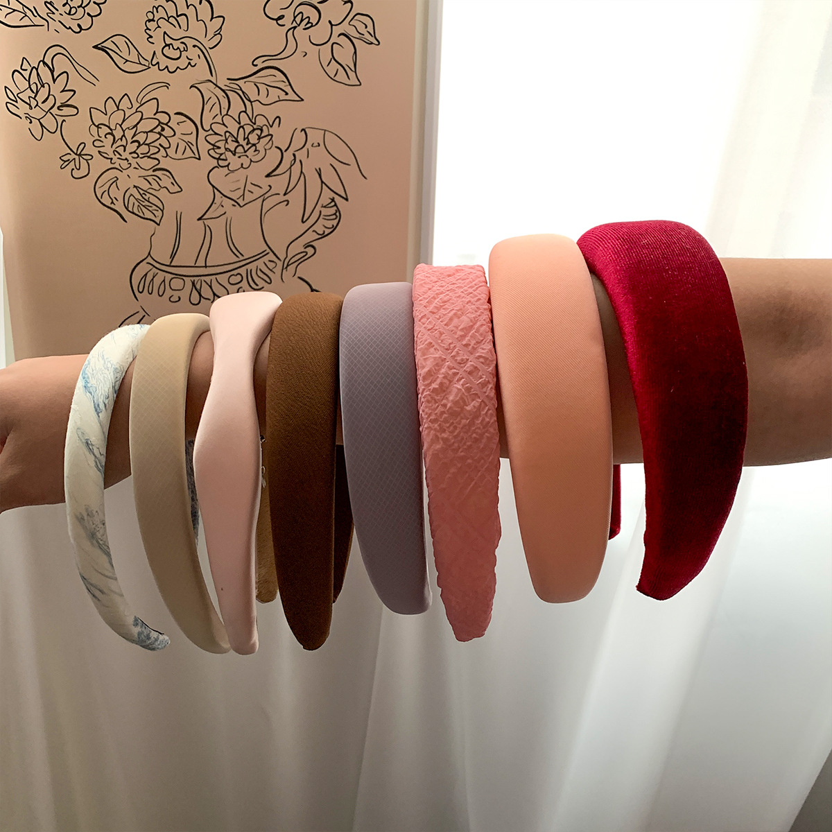 RUDAN Korea syksyn ja talven muoti monipuolinen korkea kallo-pääpanta hiusasusteet naisten yksivärinen yksinkertainen huippuluokan sienipääpanta_voghion.com