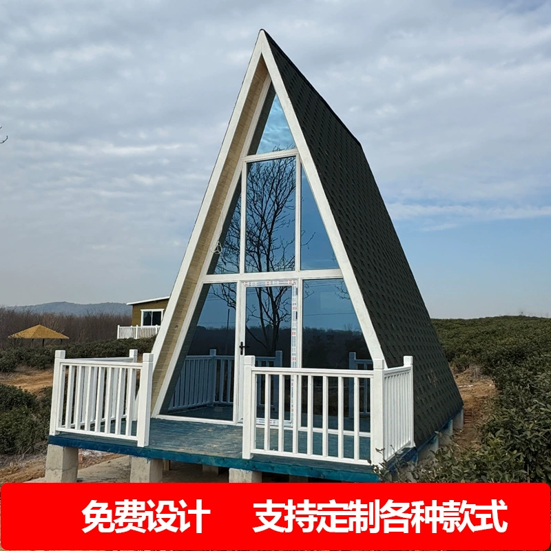 Сборный деревянный дом-вилла для отдыха на природе, интернет-знаменитость B&B, мобильная треугольная веранда, фермерский дом, отдых, жилое помещение из массива дерева