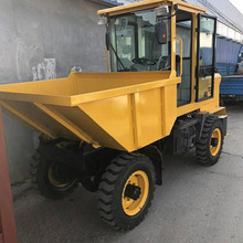 25马力液压四驱翻斗车封闭工矿2.5吨翻斗车工地大型装载车