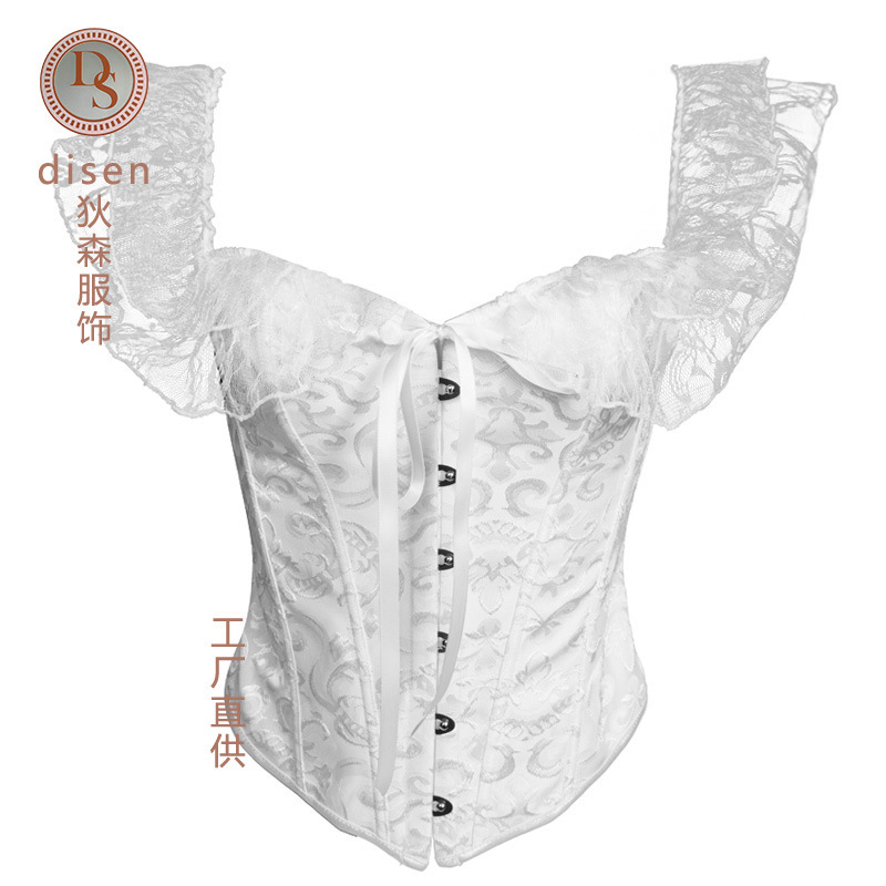 European and American Style Lace Shoulder Straps Waist Cincher Wedding Dress Shapewear Court Corset Waist Belt