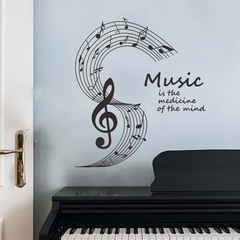 新 FX-B237文藝樂符臥室玄關音樂教室商用牆面美化裝飾牆貼紙自粘