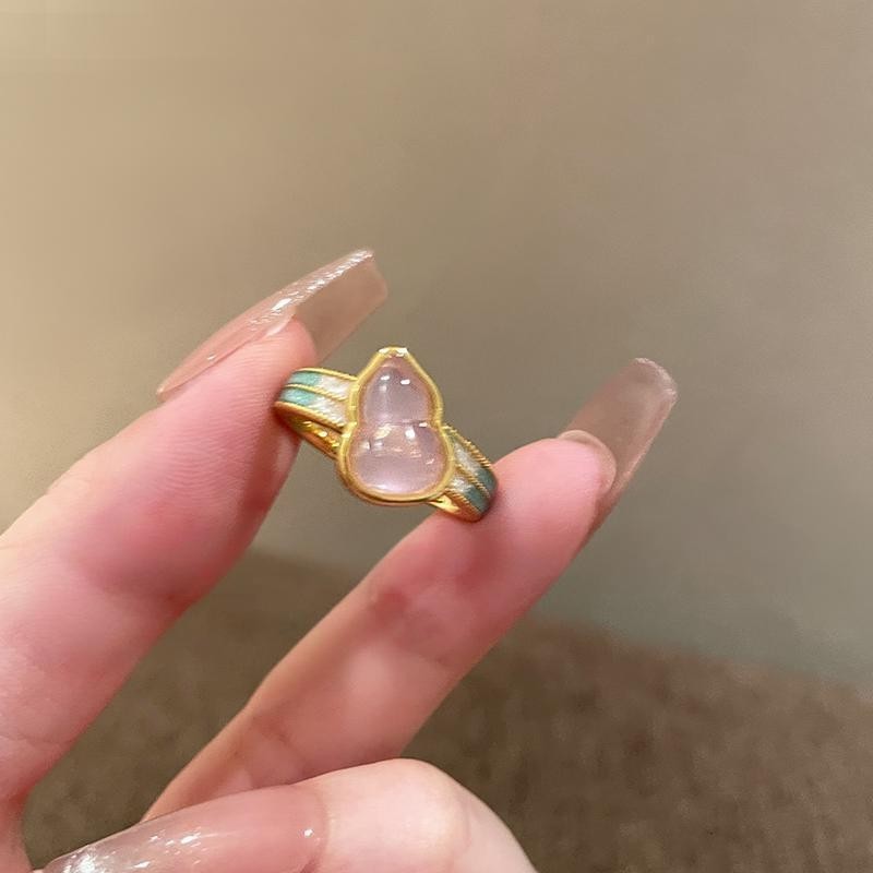 新中式葫芦蕾丝复古戒指女中古轻奢高级感国风食指戒2025新款指环|undefined