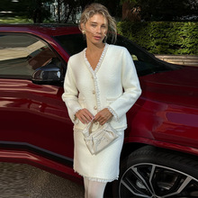 2025年秋欧美亚马逊跨境外贸女装新款小香风优雅时尚高级感裙套装