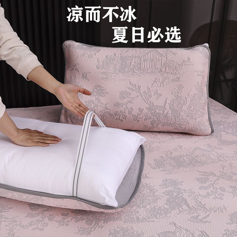 夏クールアイスビーンズ枕カバーペア家庭用拡大包帯スタイル 50*80 ダブルシングルクール枕カバー|undefined