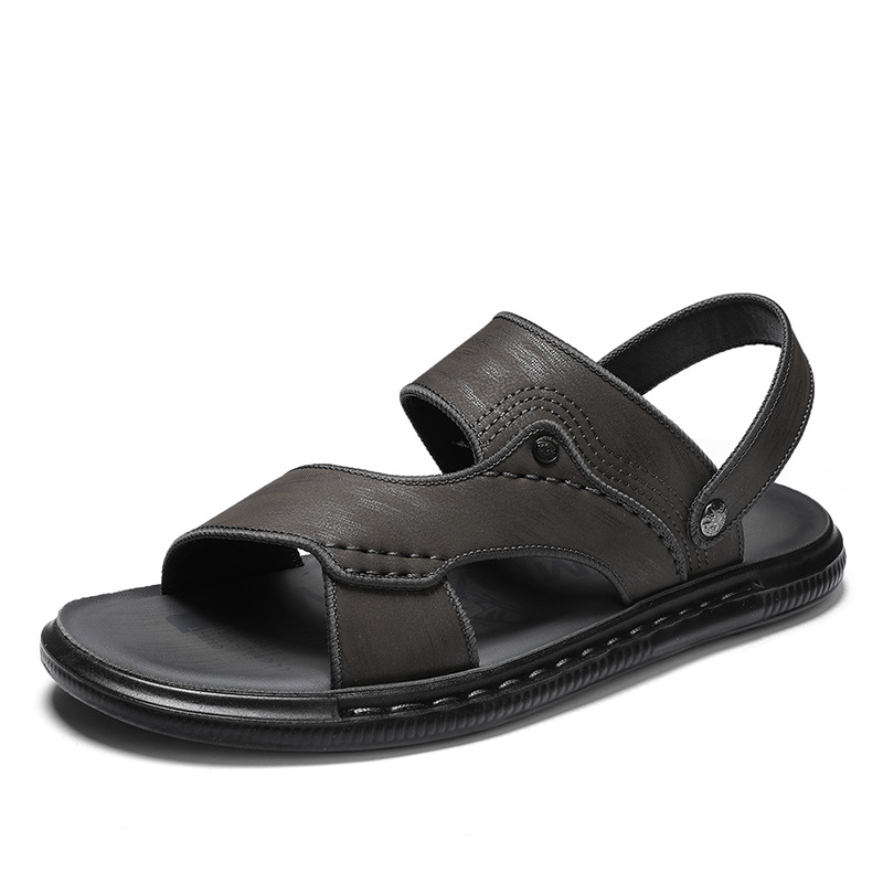 Sandalias para hombre verano nuevo estilo transpirable conducción exterior deportes ocio zapatos de playa antideslizantes resistentes al desgaste zapatillas ligeras y cómodas