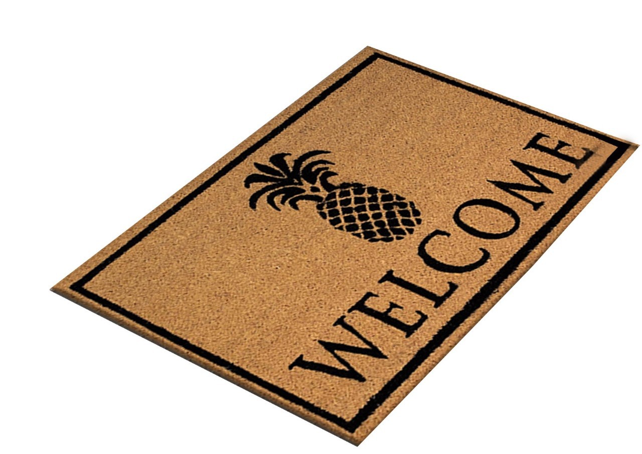 Velký koberec s ananasem, protiskluzová rohožka do vstupních dveří, savá rohožka do koupelny a kuchyně_voghion.com