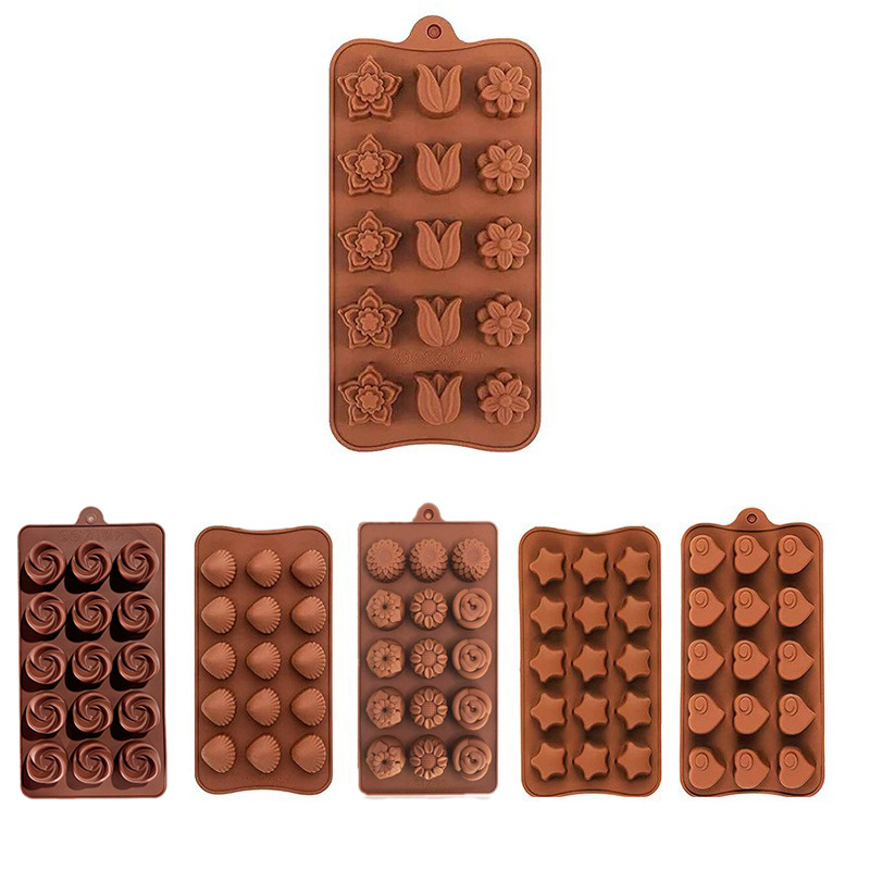 Molde de silicona de grado alimenticio para chocolate, en forma de corazón, para hacer caramelos, hielo, fondant y pudín.