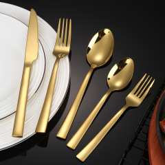 アマゾンクロスボーダー角柄430ステンレスナイフフォークスプーンホテルステーキナイフフォークデザートスプーン洋食食器セット
