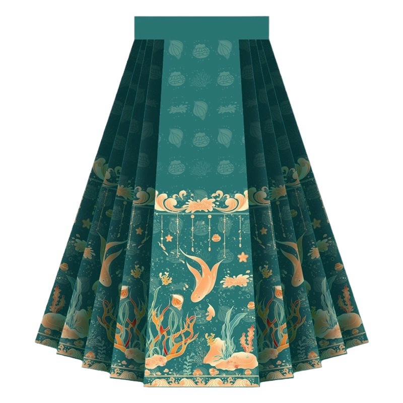 Юбка для взрослых женщин Hanfu с верховым лицом [Ocean First Heart] Новое платье для тостов подружки невесты в китайском стиле Guofeng Ming с рукавами самолета