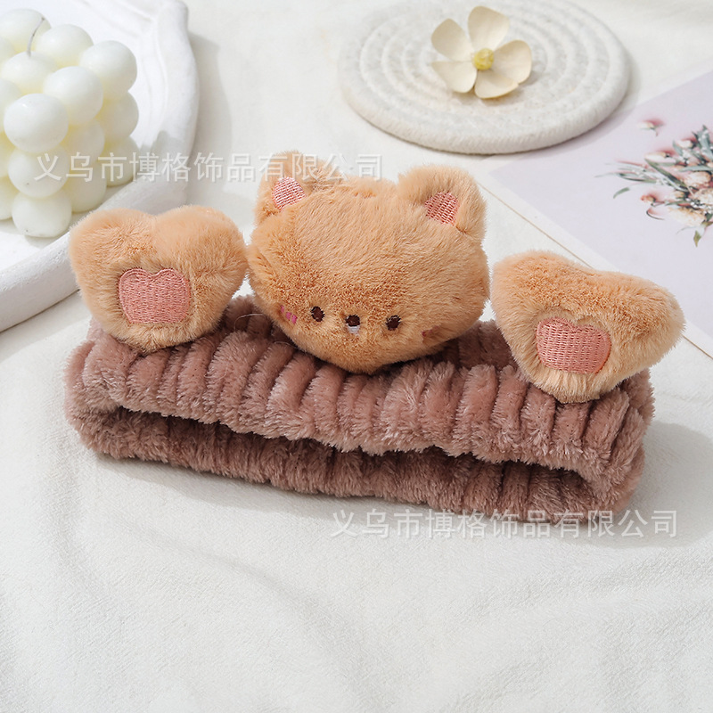 2023 celebridad estilo de dibujos animados lindo conejo oso Rana pato cara lavado maquillaje pelo banda diadema