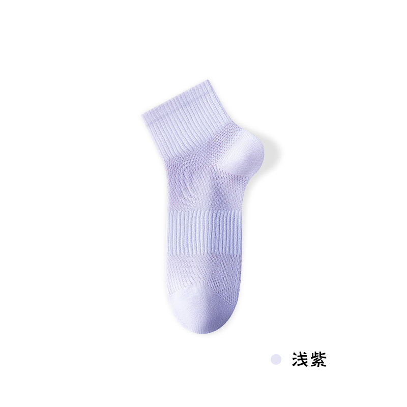 Calcetines de algodón de verano, calcetines de malla transpirables, calcetines de algodón anti-balling, calcetines blancos de mujer, Zhuhai al por mayor