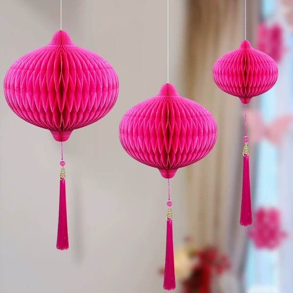 Rose red water drop honeycomb—large, medium and small
