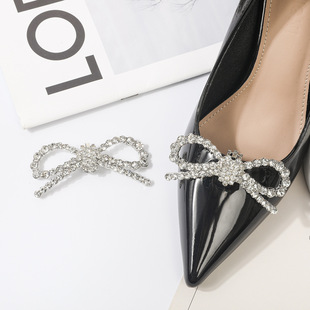 Removable cross-border wedding shoes high heels accessories shoes flower shoe buckle decorative clip DIY alloy rhinestone all-match upper