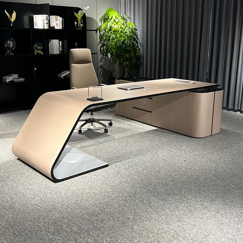 Boss Desk, Office Desk, Simple and Modern Executive Desk, President Desk, Office Desk with a Sense of Grandeur, Single-Person Manager Desk, Environmentally Friendly