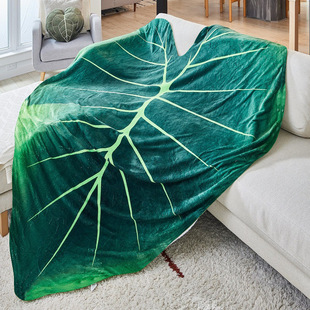 Super Soft Giant Leaf Blanket for Bed Sofa Home Decor Throws