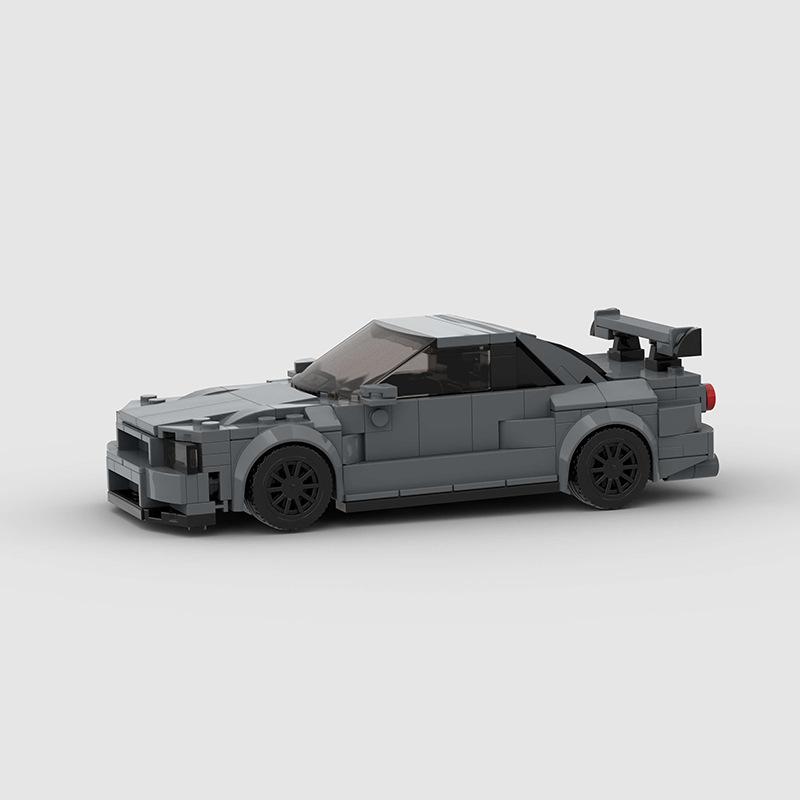 MOC-130992 Skyline GT-R R34 racing car moc compatible Lego small particle puzzle building blocks