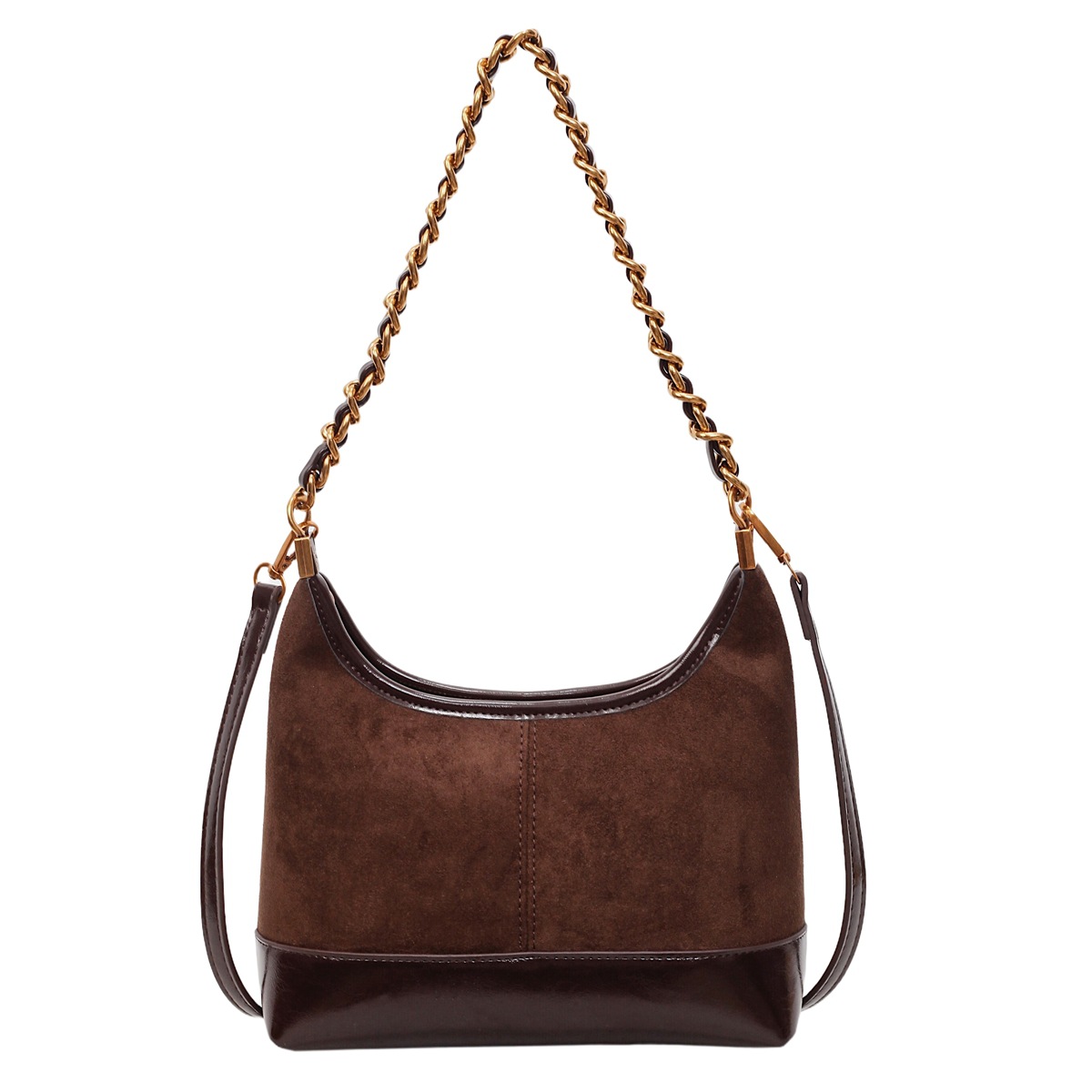 Bolsa de cadena de viaje transfronterizo empalmada bolsa de brazo para mujeres 2025 nuevo otoño invierno bolso de hombro de estilo extranjero bolso de alta calidad