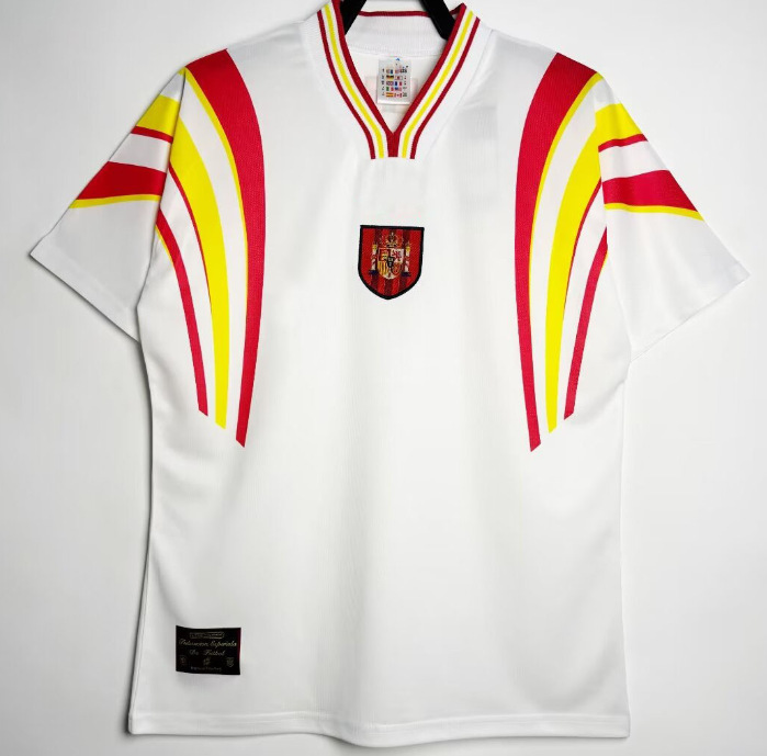 Camiseta de fútbol retro clásica versión nostálgica Brasil España México Alemania Serie transfronteriza Camiseta de una pieza