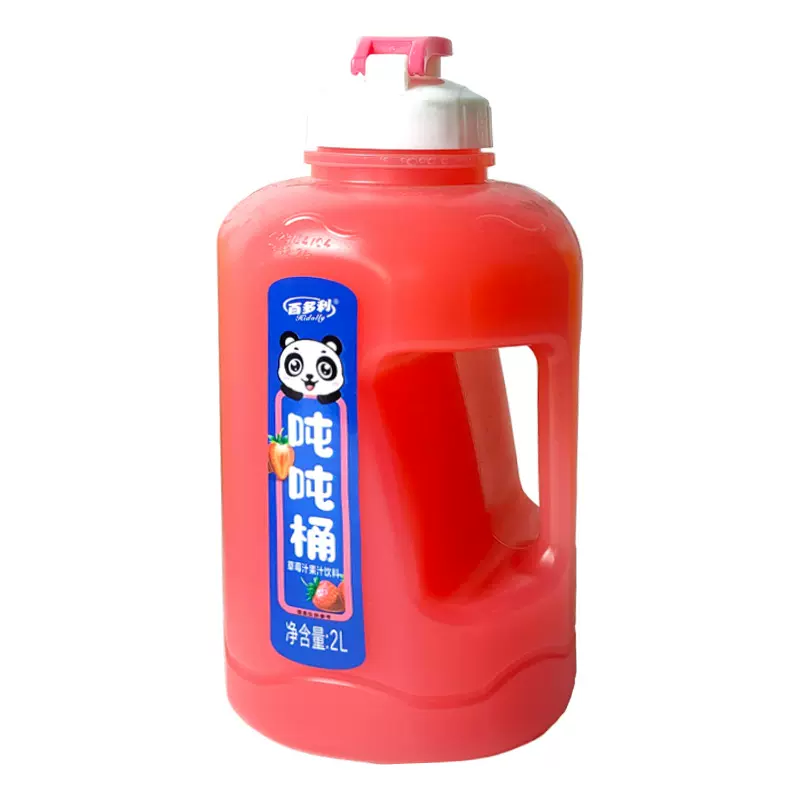 大桶吨吨桶网红饮料2L/瓶草莓味芒果味橙子味厂家批发原浆