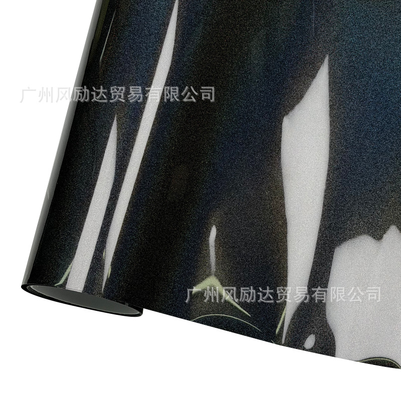 Car Full Vehicle Color Change Film Self-Adhesive Pet Rainbow Laser Black Motorcycle Modification Full Body Hood Film