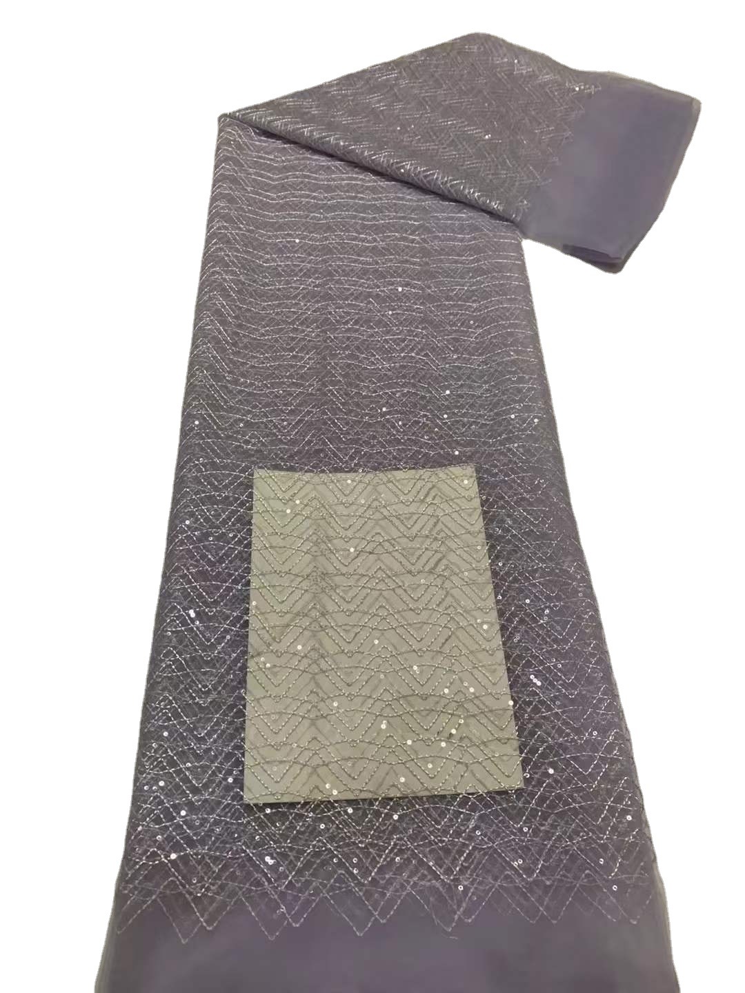 Popular delgada transparente ligero no elástico de nylon de encaje de malla de rayos de malla de onda de fondo de tela de la camisa JX2998