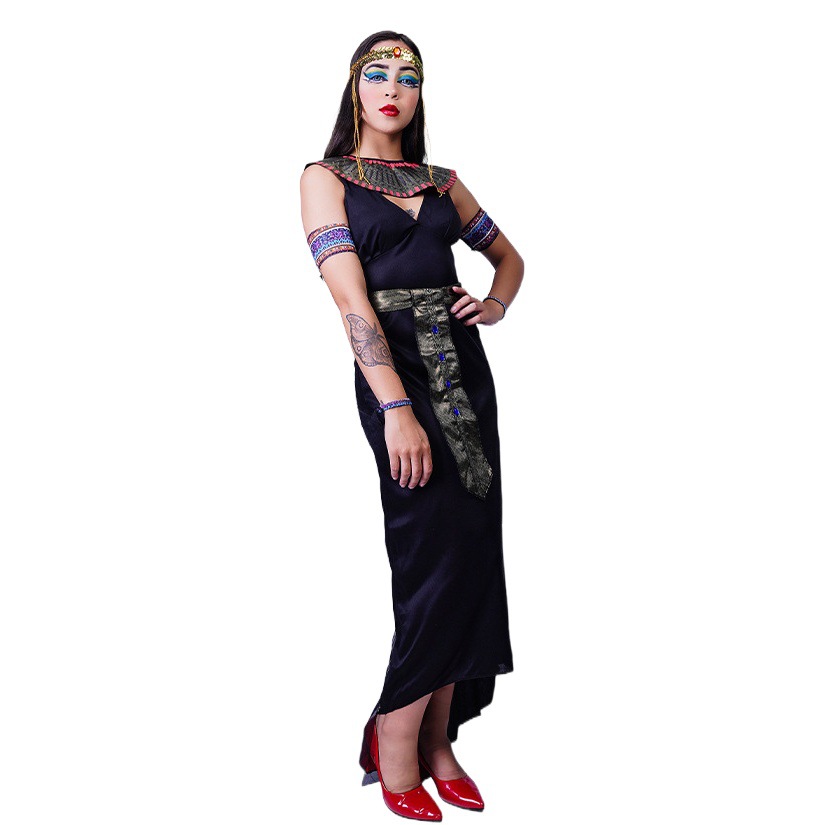 Las mujeres adultas de Halloween Cleopatra Cosplay traje mascarada etapa rendimiento ropa