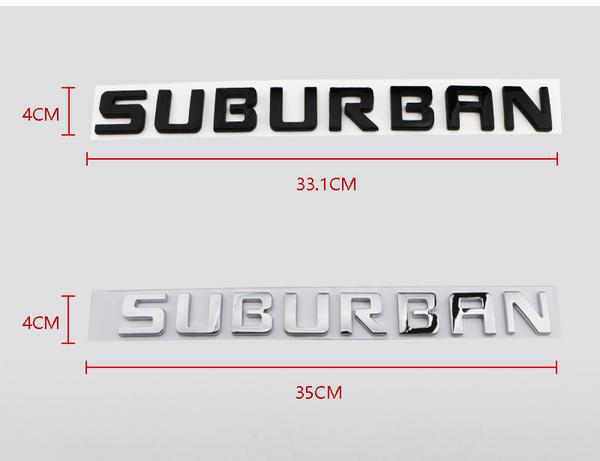 Chevrolet SUBURBAN fender door side emblem ABS pickup truck rear letter sticker car badge