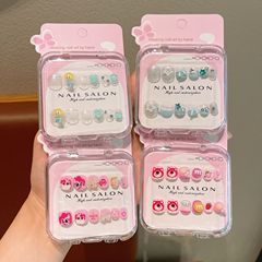 儿童卡通穿戴甲小学生美甲贴女童爱美指甲贴可拆卸女孩爱美美甲片
