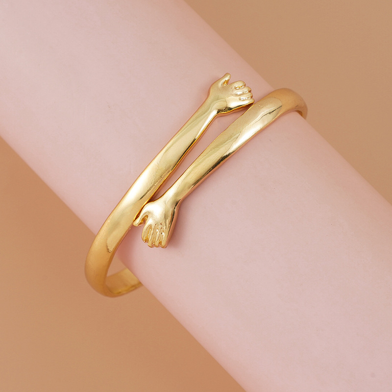 1 Piece Quantity Exaggerated Simple Style Hand Alloy Bangles Wholesale