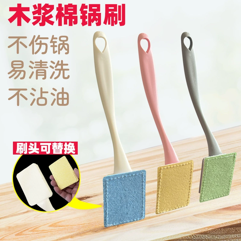 Рукоятка из древесной пасты хлопчатобумажной щетки для кухни
