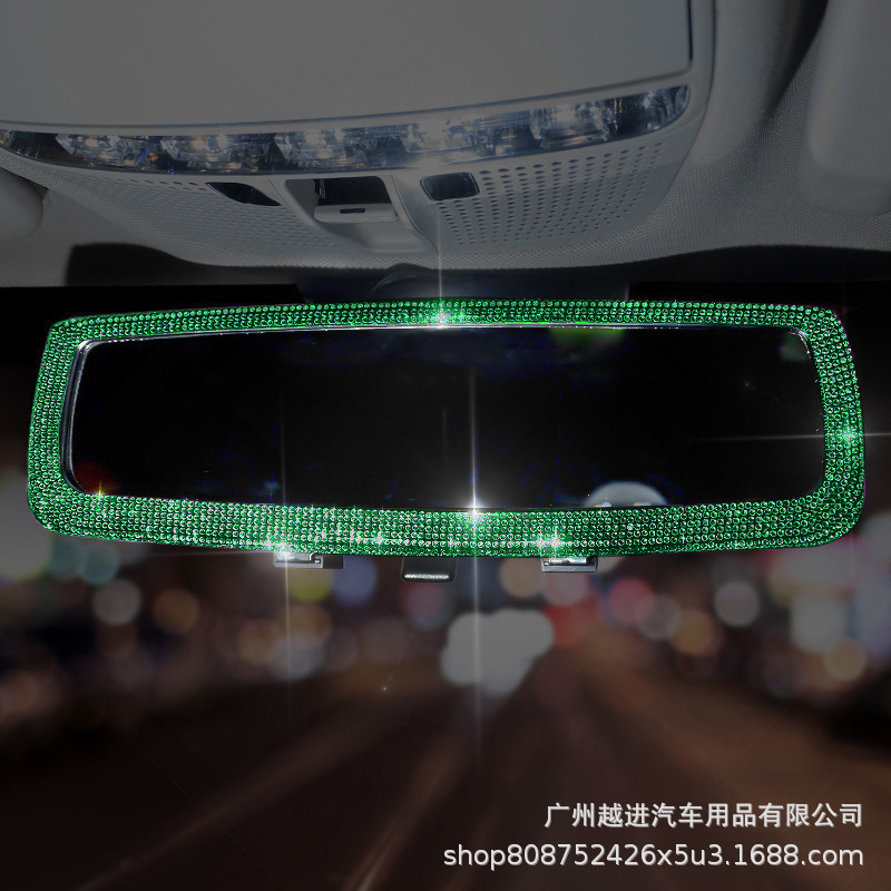 ¿Espejo retrovisor del coche? Cubierta decorativa personalidad creativa lindo diamante incrustado coche interior espejo retrovisor decoración suministros damas
