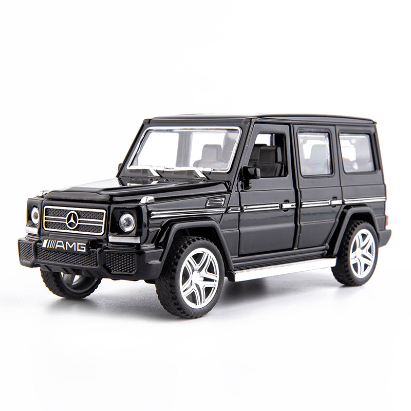 Weili modelo de coche de aleación Big Ben G63 tira hacia atrás el sonido y la luz del vehículo todoterreno coche de juguete para niños gran colección de decoración modelo G