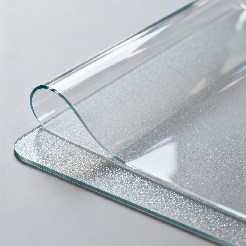 No-Wash Oil-Proof, Waterproof, Anti-Scalding Transparent Soft Glass Dining Table Mat Pvc Tablecloth Coffee Table Table Desktop Protection Table Mat
