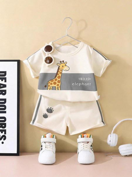 Summer cotton set with a round collar