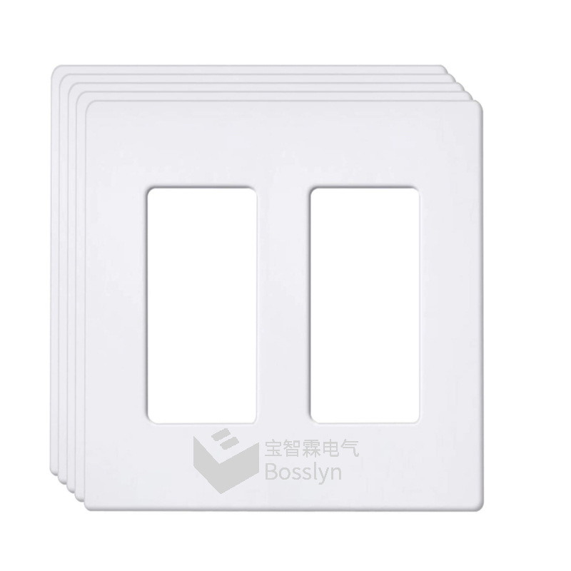 宝智霖供应美式美规开关面板 酒店工业开关插座双位双联PC面板