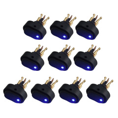 クロスボーダー 12v ユニバーサル 30A ブルー LED/ロッカースイッチ車ボート用 10 個