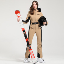 专业双板防风跨境连体滑雪服女加厚保暖防水修身户外滑雪服套装女