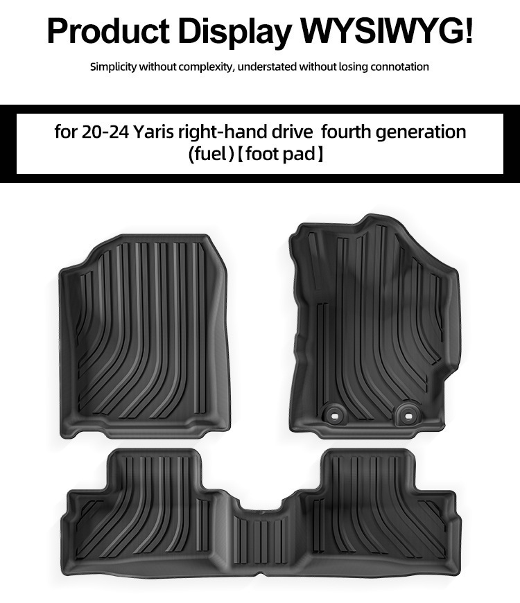 Suitable for 20-24 Toyota Yaris Car Special Floor Mats Tpe Floor Mats Trunk Mats Cross-Border