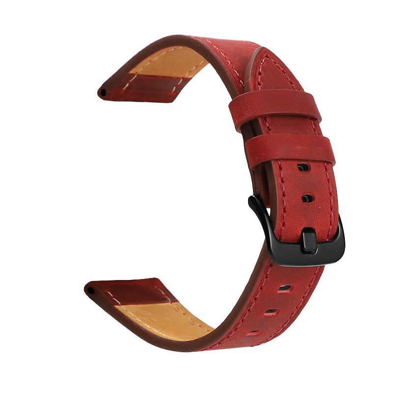Apple iwatchsS10 Samsung Huawei GT45 Xiaomi 8/9pro クレイジーホースパターンつや消しレザーピンバックルウォッチに適しています。|undefined