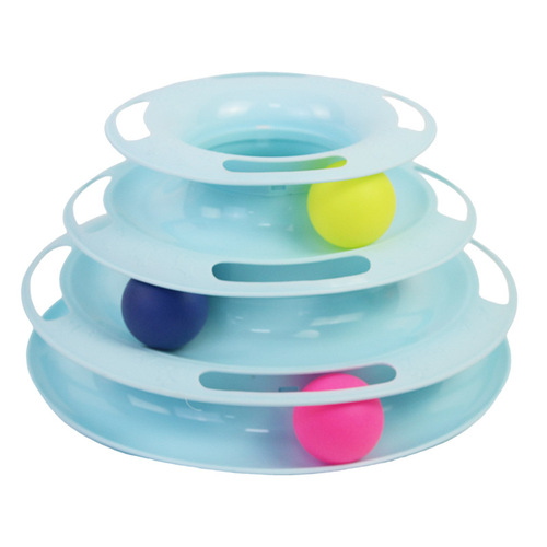 Cat toy cat turntable three-layer track amusing cat toy fun self-entertainment and boredom relief cat amusement park cat toy