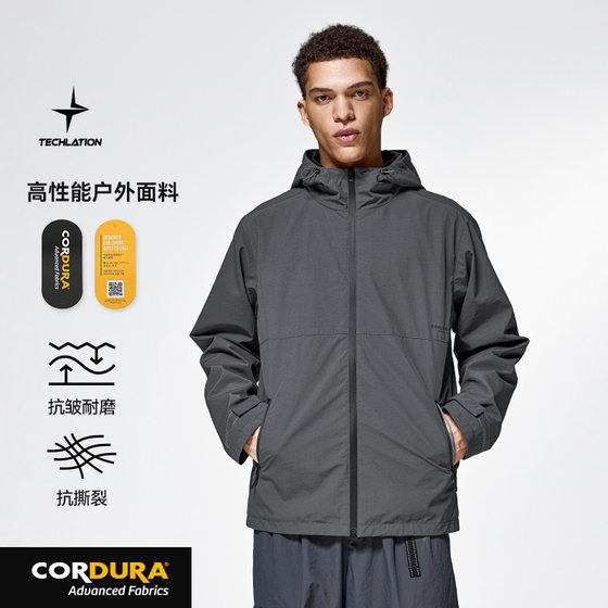 Inf Men's Wear | Cordura ® Jacket 2024 Autumn and Winter Trendy Brand Waterproof Windproof Zipper Hooded Men's Jacket