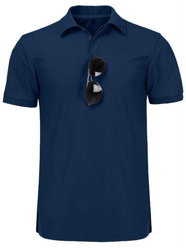 Men's Short Sleeve Lapel Collar Golf T-Shirt In Solid Color