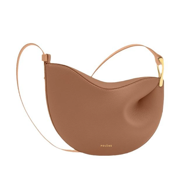 French niche brand Pol color block 2024 new women's bag Tonca pea bag genuine leather one-shoulder crossbody fashion bag