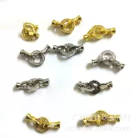 Гуанчжоу 10MM не легко выцветать микро-инкрустированный циркон жемчужная пряжка 18-каратная пряжка