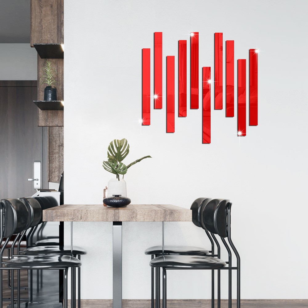 Espejo acrílico 3D adhesivo decorativo para sala o dormitorio, diseño moderno para pared de sofá o cabecera