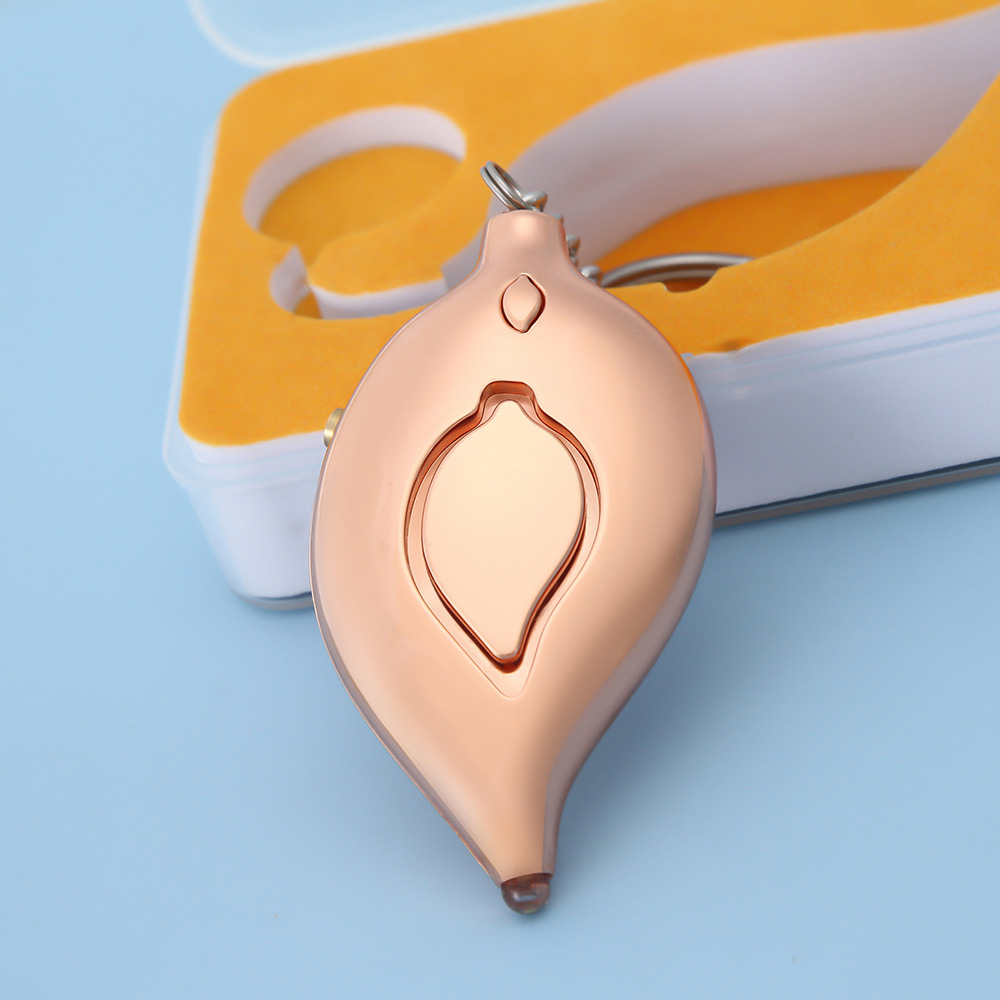 Alarma Personal Metálica Tipo Hoja con Luz LED para Mujeres