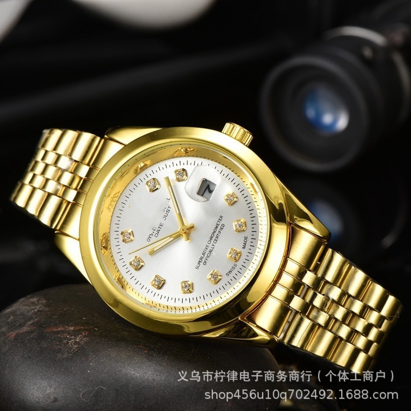 Cross-Border Voghion Hot Model Laojia Casual Business Men's Calendar Men's and Women's Quartz Watch Factory Direct Sale